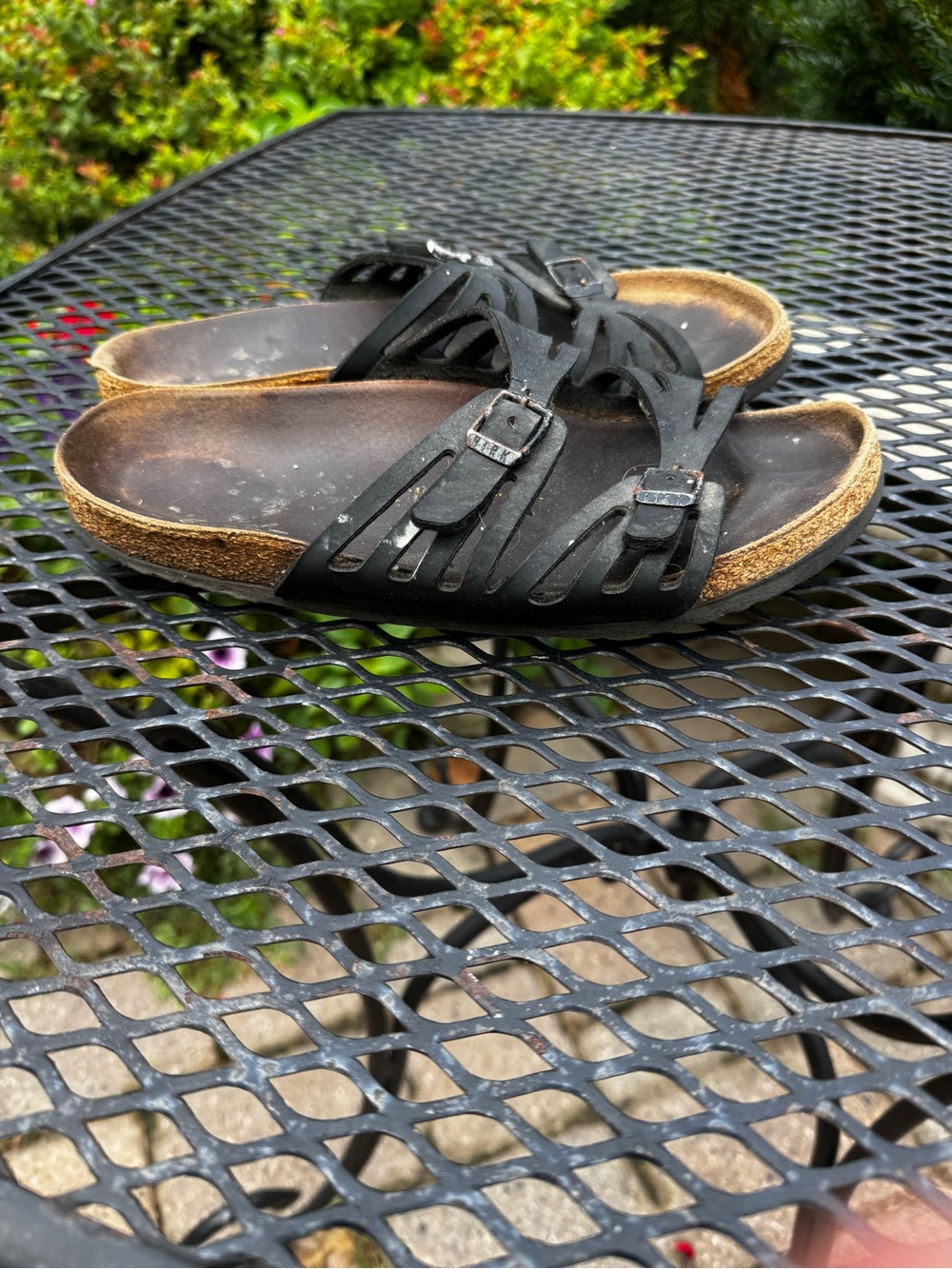 Women’s Black Buckle Slip-On Sandals EU 39 US 8.5